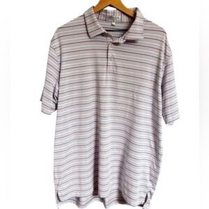 Peter Millar Men’s Blue Pink Gray Short Sleeve Southern Comfort Golf Polo Sz XL